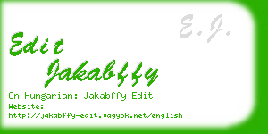 edit jakabffy business card